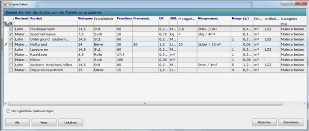 Leistungsverzeichnis Vorlage Excel Cool Gaeb software Programm Konverter Wesa