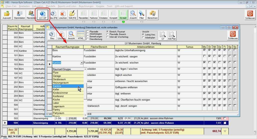 Leistungsverzeichnis Vorlage Excel Süß Clean Calc Kalkulation software Für Gebäudereinigung