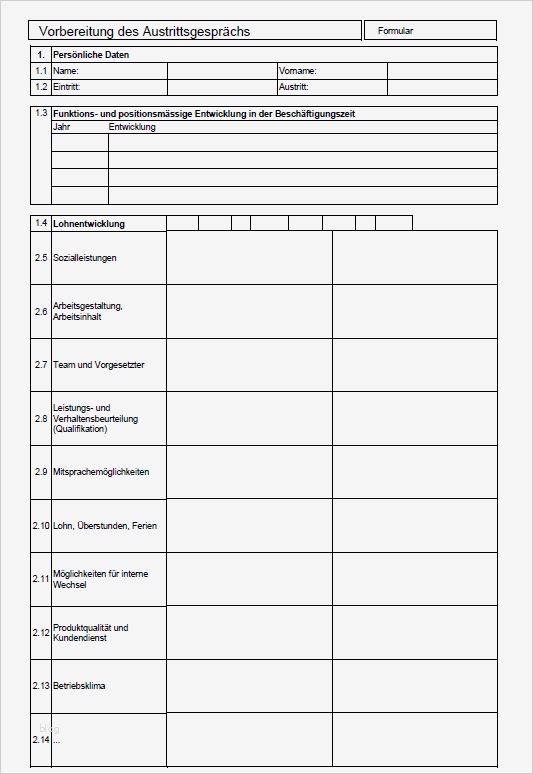 Leitfaden Mitarbeitergespräch Vorlage Großartig Austrittsgespräch Mit Mitarbeiter Führen Anleitung Zum