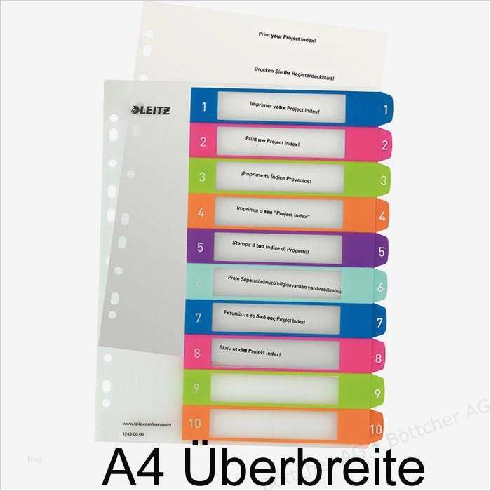Leitz Register 1 10 Vorlage Einzigartig Leitz Register 1243 00 00 Wow A4 Überbreite 1 10