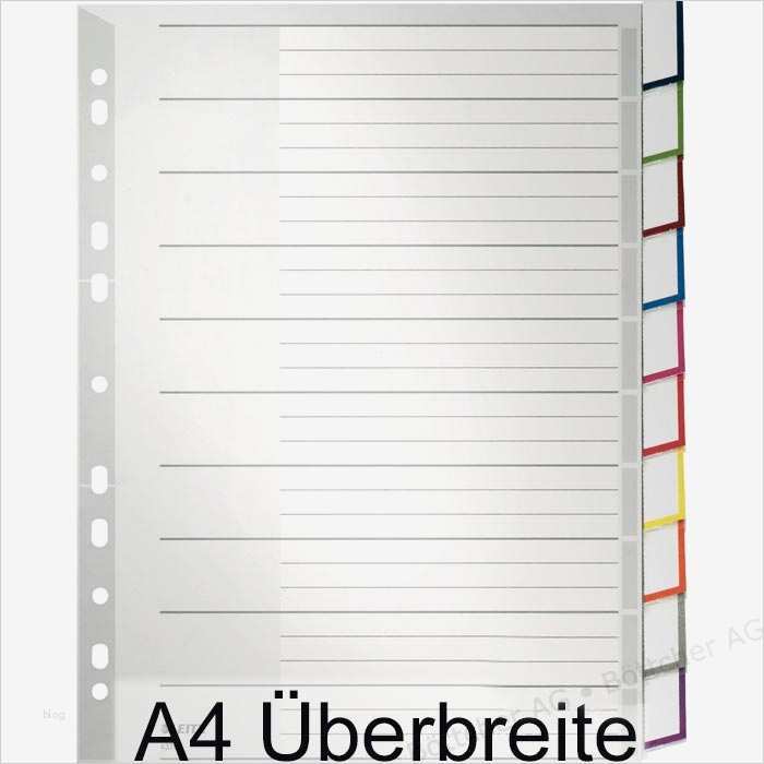 Leitz Register 1 10 Vorlage Großartig Leitz 4370 A4 Überbreite Blanko Pp Register Böttcher Ag