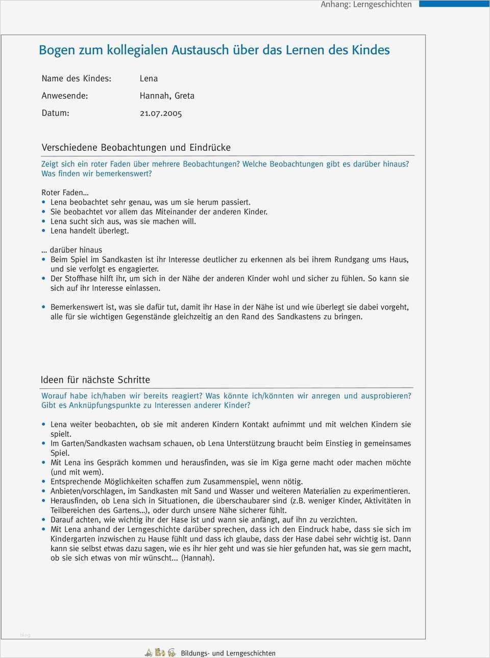 Lerngeschichten Vorlage Süß Very Portfolio Lerngeschichten Vorlagen De13