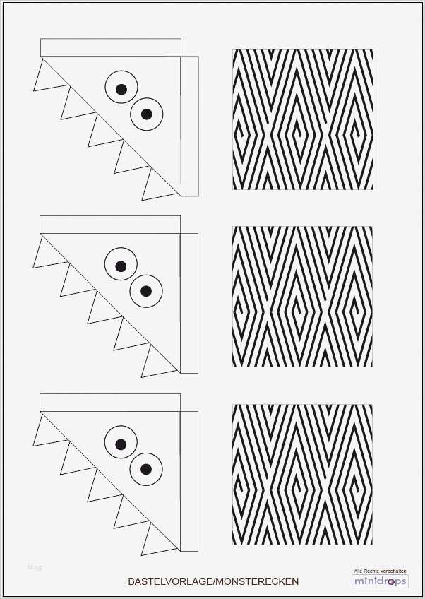 Lesezeichen Vorlage Cool Bastelvorlage Monster Lesezeichen • Minidrops