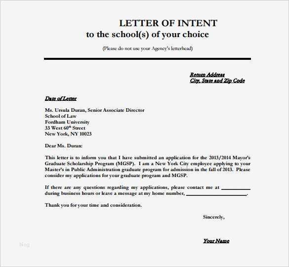 Letter Of Intent Vorlage Beste 7 School Letter Intent Templates Pdf Doc