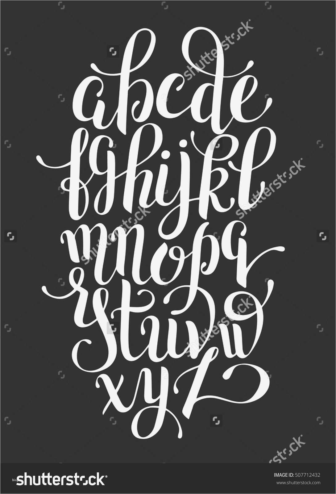 Lettering Vorlagen Beste Black and White Hand Lettering Alphabet Design