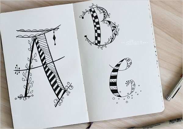 Lettering Vorlagen Genial Silartiges Happy Write Sketchbook Handlettering Abc