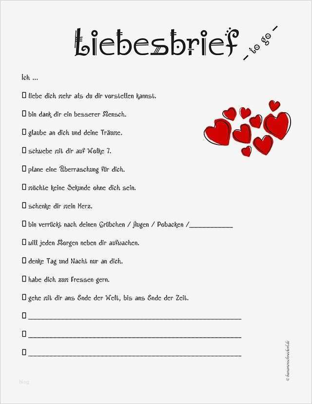 Liebesbrief Vorlagen Erstaunlich Liebesbrief to Go