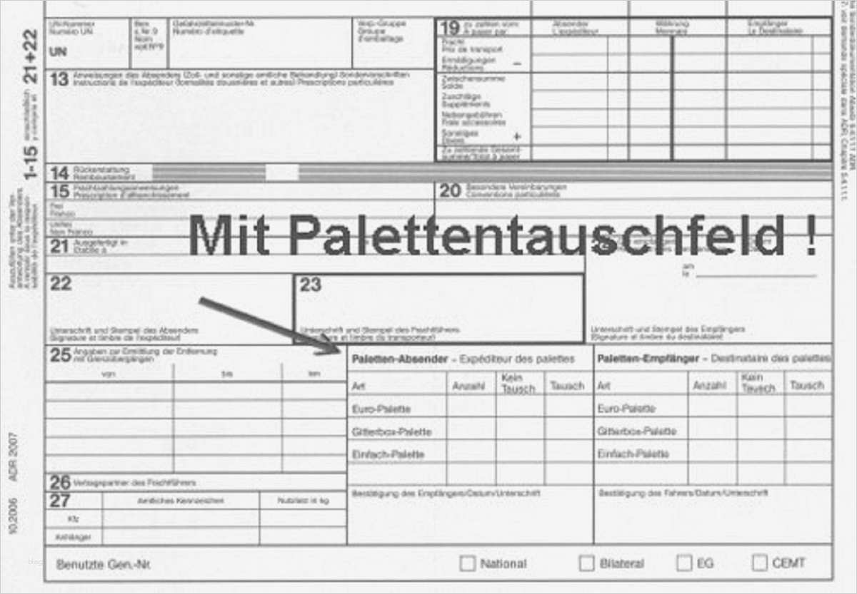 Lieferantenerklärung Vorlage Elegant Cmr Frachtbrief Block Selbstdurchschreibend Mashpaper