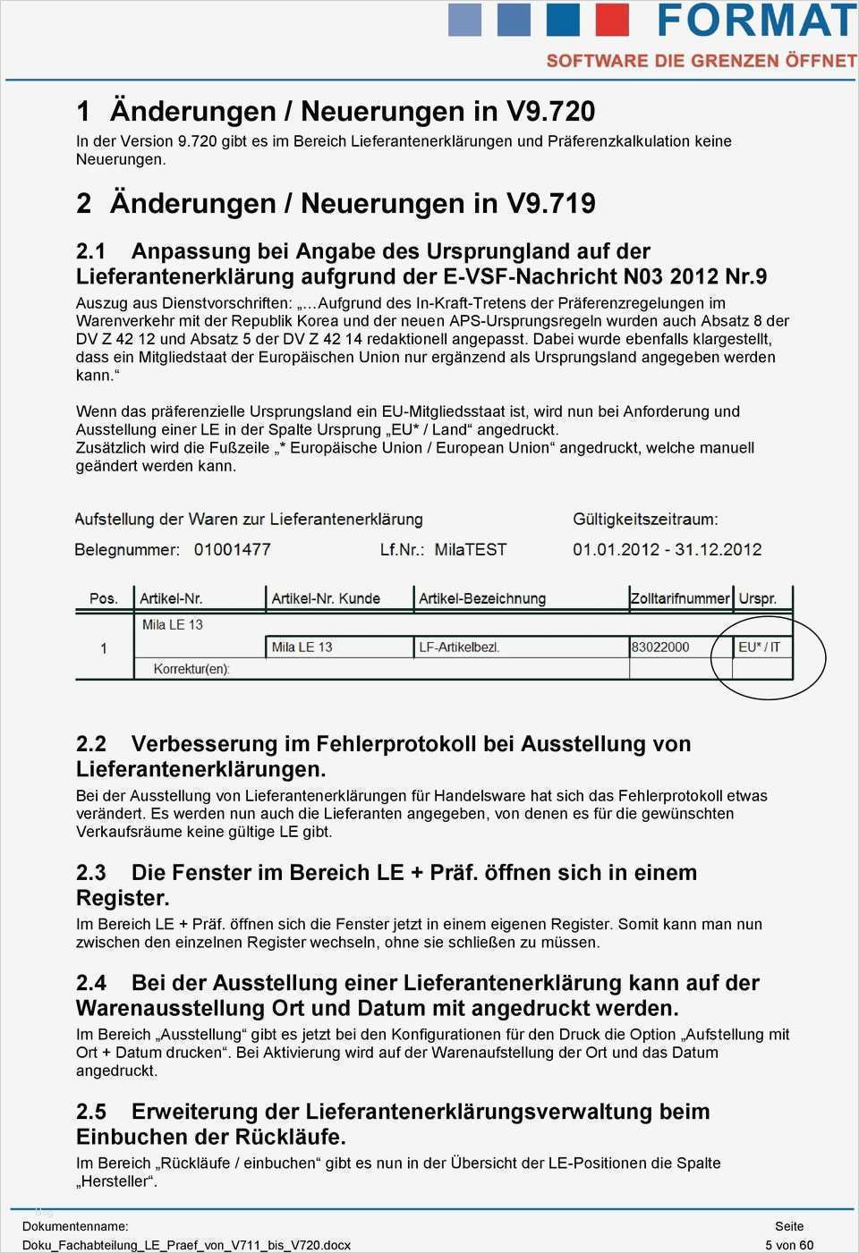 Lieferantenerklärung Vorlage Gut Dokumentation Lieferantenerklärung Präferenzkalkulation