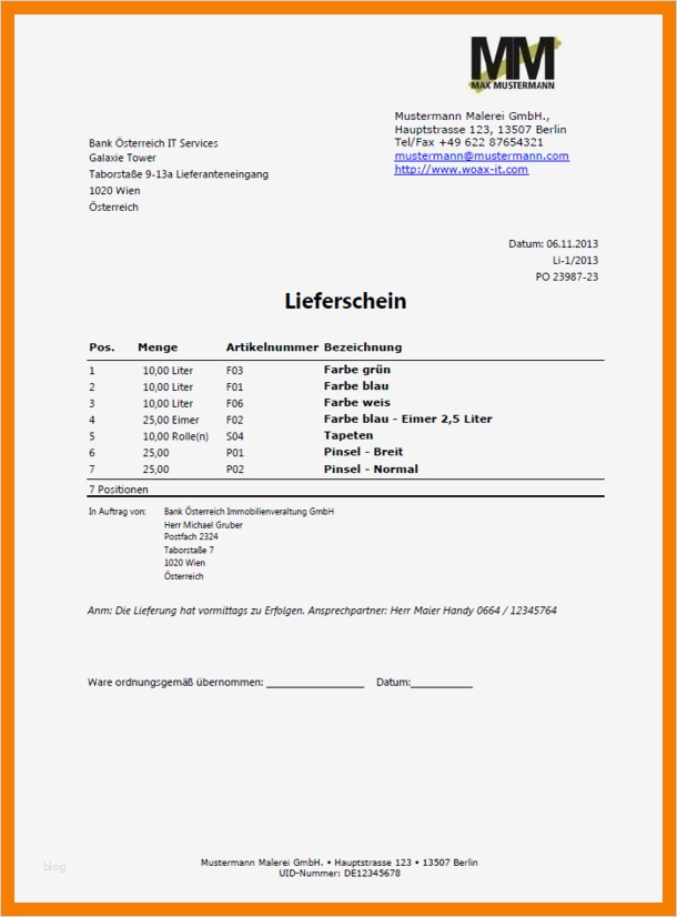 Lieferschein Vorlage Excel Schön 5 Lieferschein Vorlage