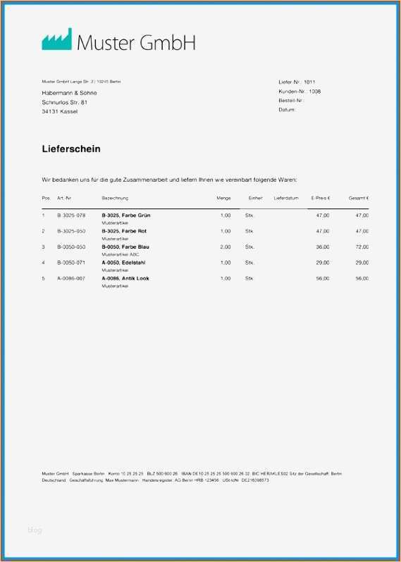 Lieferschein Vorlage Kostenlos Süß 16 Lieferschein Muster Kostenlos Download Vorlagen123