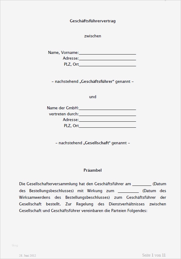 Liquidationsbeschluss Gmbh Vorlage Einzigartig Geschäftsführervertrag Gmbh Muster Zum Download