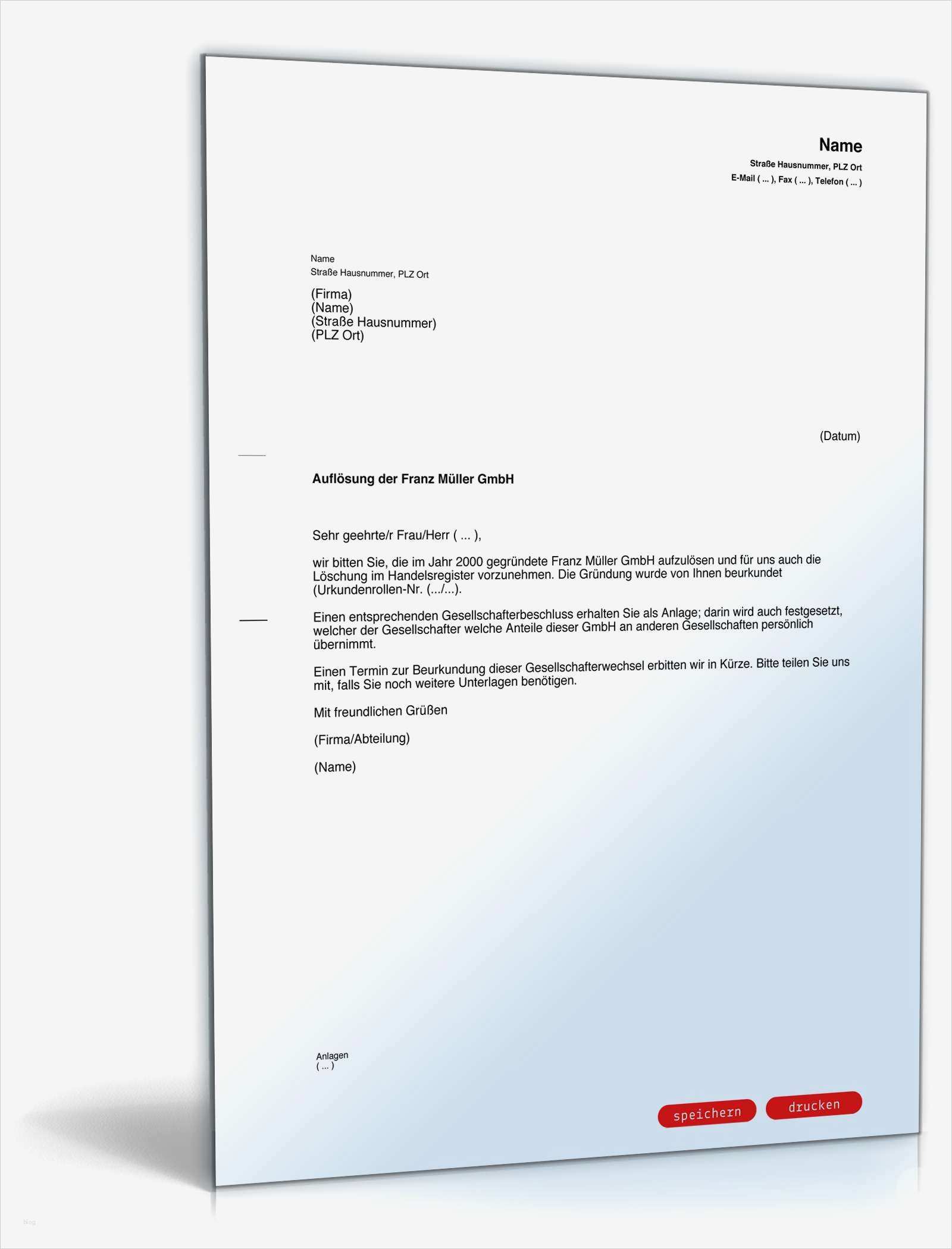 Liquidationsbeschluss Gmbh Vorlage Erstaunlich Mitteilung Auflösung Gmbh