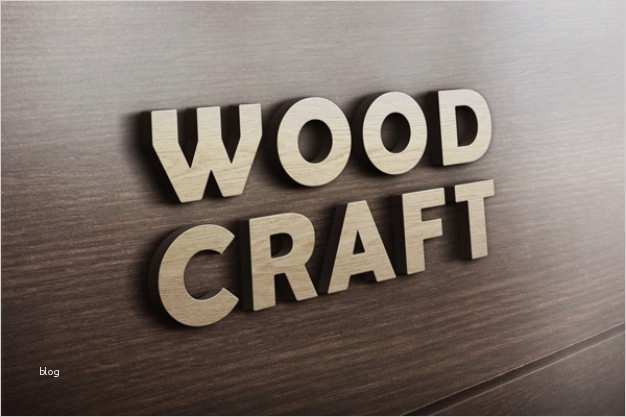 Logo Vorlagen Großartig Wood Craft Logo Mockup Psd File