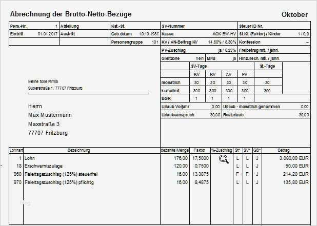 Lohn Gehaltsabrechnung Vorlage Beste Muster Einer Lohnabrechnung Und Gehaltsabrechnung