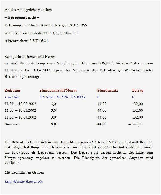 Lohn Mahnung Vorlage Wunderbar Vergütung Berufsbetreuer Betreuervergütung Stundensatz