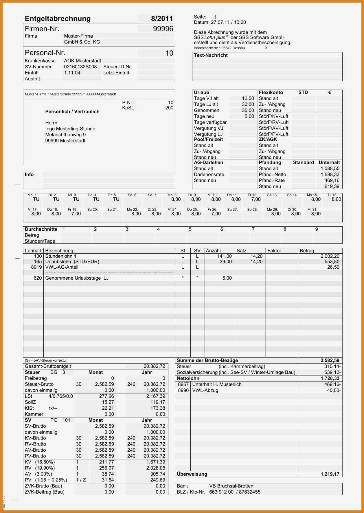 Lohnabrechnung Vorlagen Kostenlos Wunderbar 7 Lohnabrechnung Erstellen