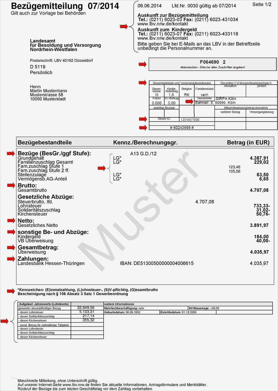 Lohnkonto Vorlage Luxus Steuerklasse Steuer Id Muster Bezügebestandteile Kennz