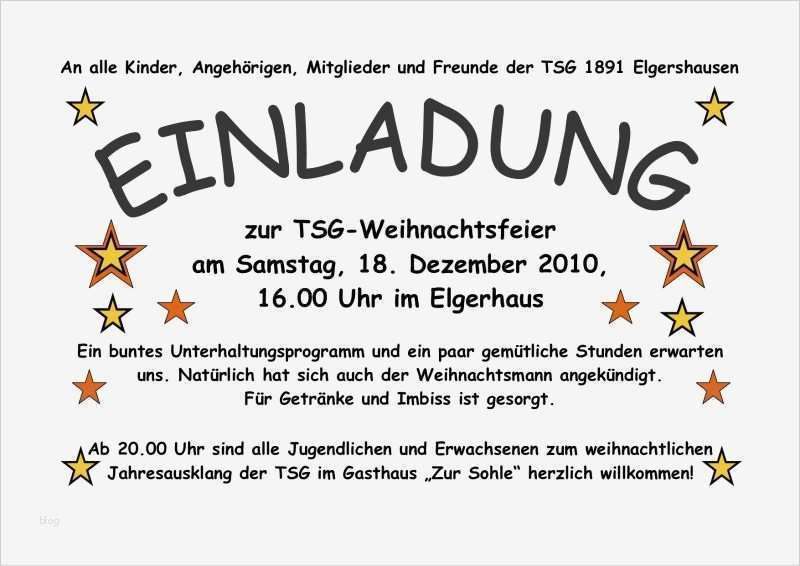 Lustige Einladung Weihnachtsfeier Vorlage Best Of Einladung Zur Weihnachtsfeier Der Tsg Elgershausen Tsg