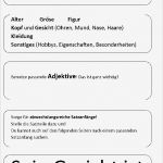 Lustige Personenbeschreibung Vorlage Schönste Schulmaterial Arbeitsblätter Für Unterstufe