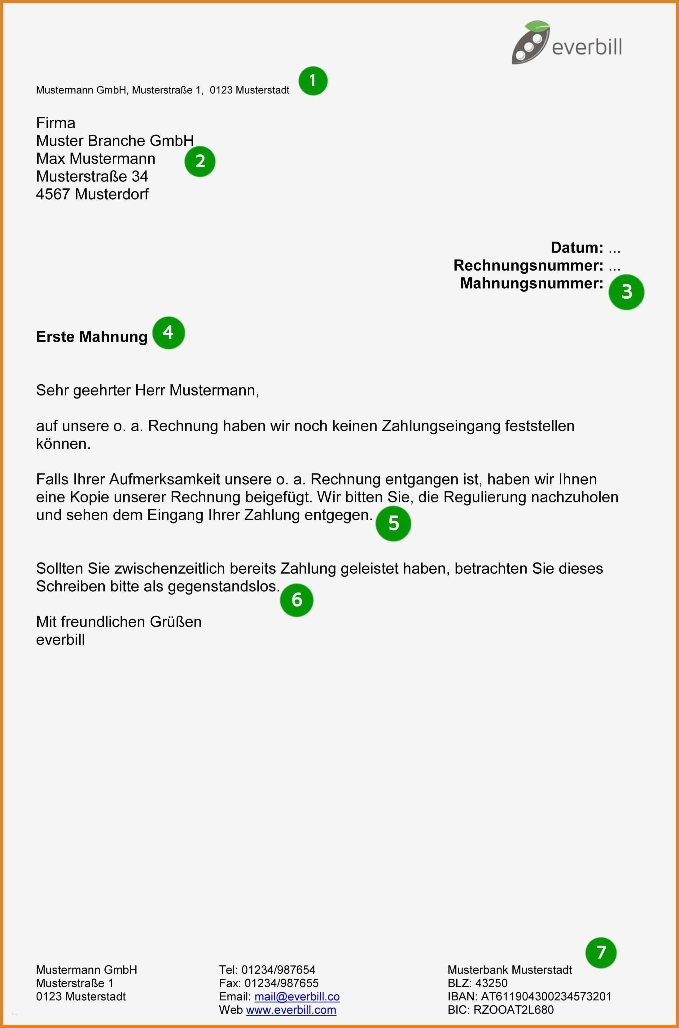 14 erste mahnung vorlage