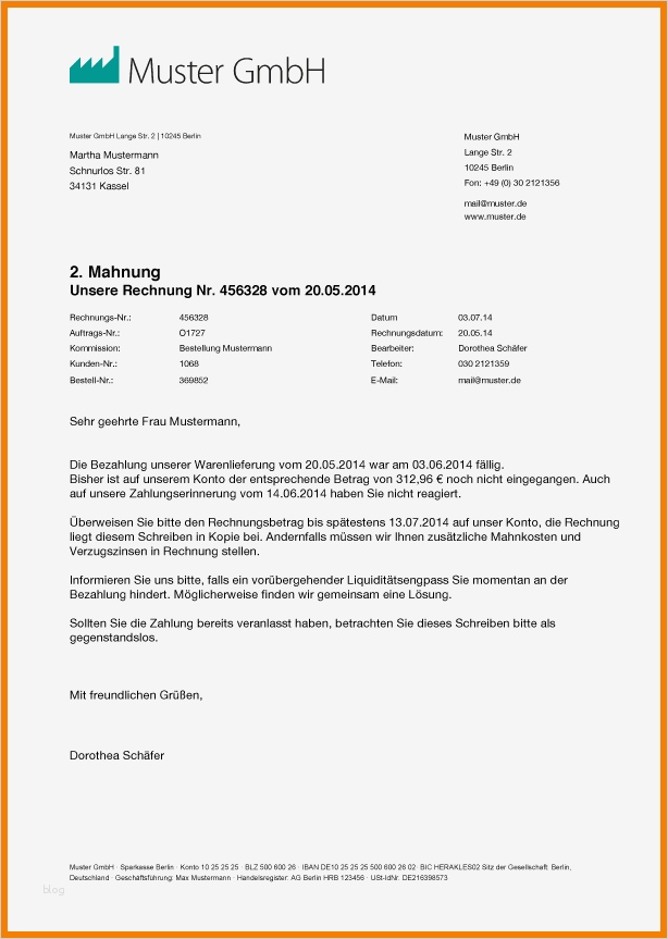 Mahnung Vorlage Best Of 7 Mahnungen Vorlage