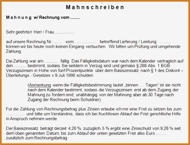 Mahnung Vorlage Miete Wunderbar 14 Mahnschreiben Vorlagen123 Vorlagen123