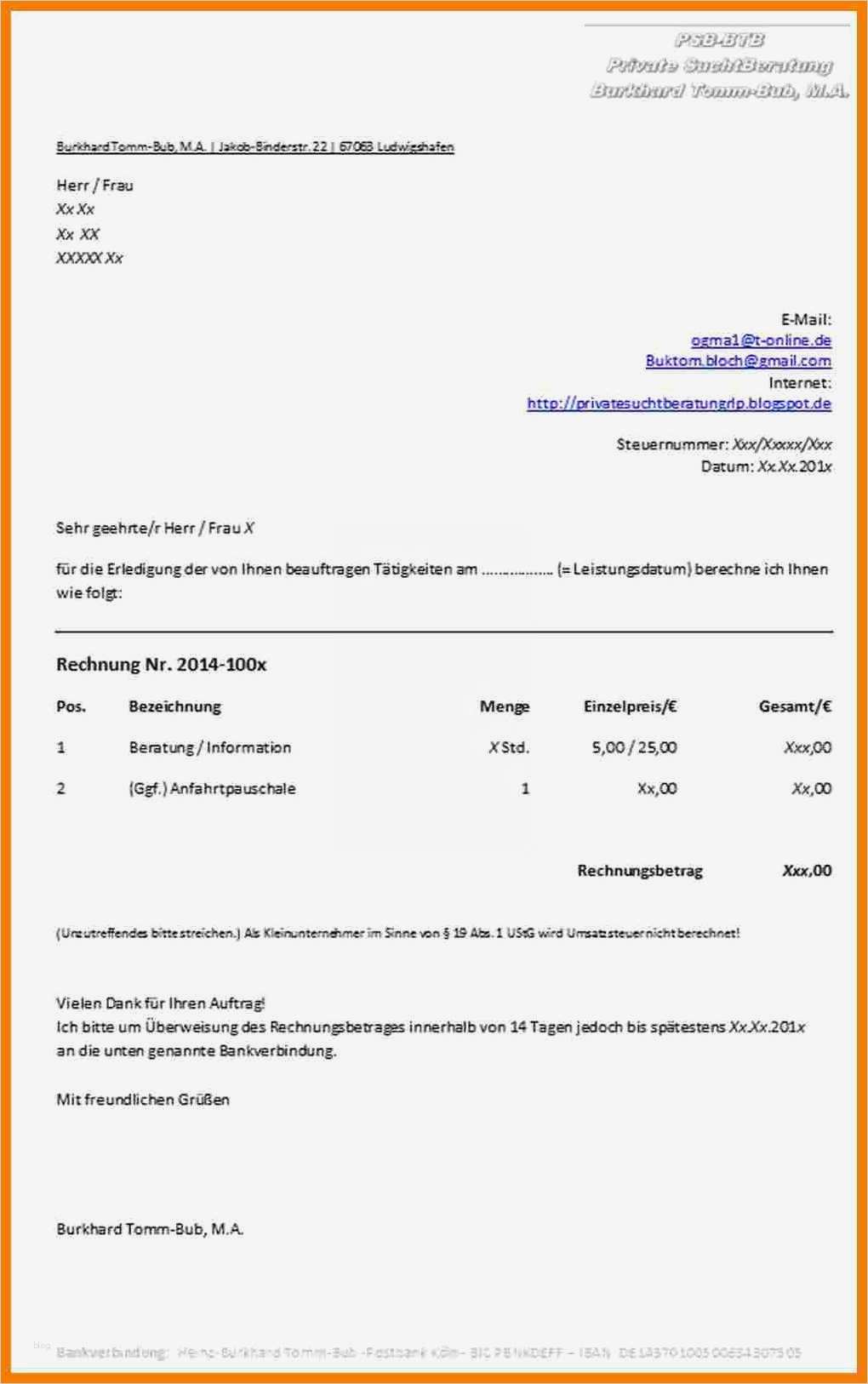 Mahnung Vorlage Privat Best Of 8 Private Rechnung Vorlage