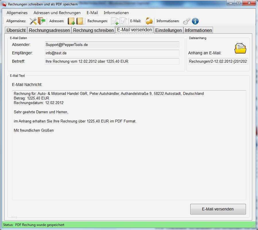 Mail Vorlage Wunderbar Anleitung Easy Invoice Zum Rechnungen Schreiben