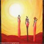 Malen Mit Acryl Vorlagen Erstaunlich Kreativ Oder Primitiv Afrikanische Frauen In Acryl