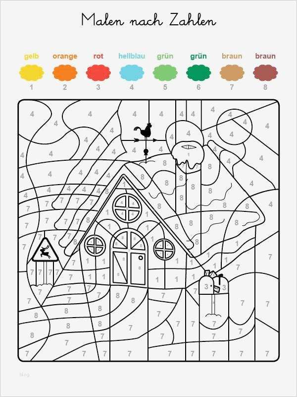 Malen Mit ölfarben Vorlagen Angenehm Kostenlose Malvorlage Malen Nach Zahlen Haus Im Schnee