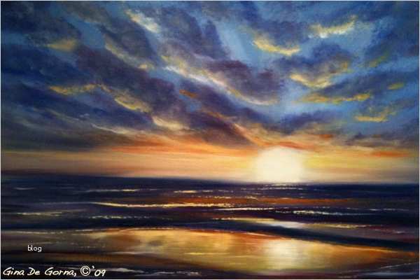 Malen Mit ölfarben Vorlagen Wunderbar sonnenuntergang Mit Ölfarben Malen Anleitung Von Gina De