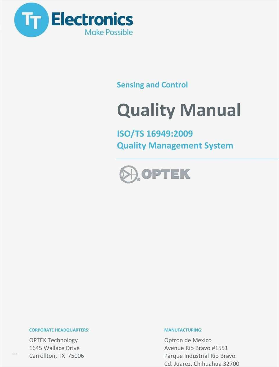 Management Review Ts 16949 Vorlage Bewundernswert Quality Manual iso Ts 2009 Quality Management