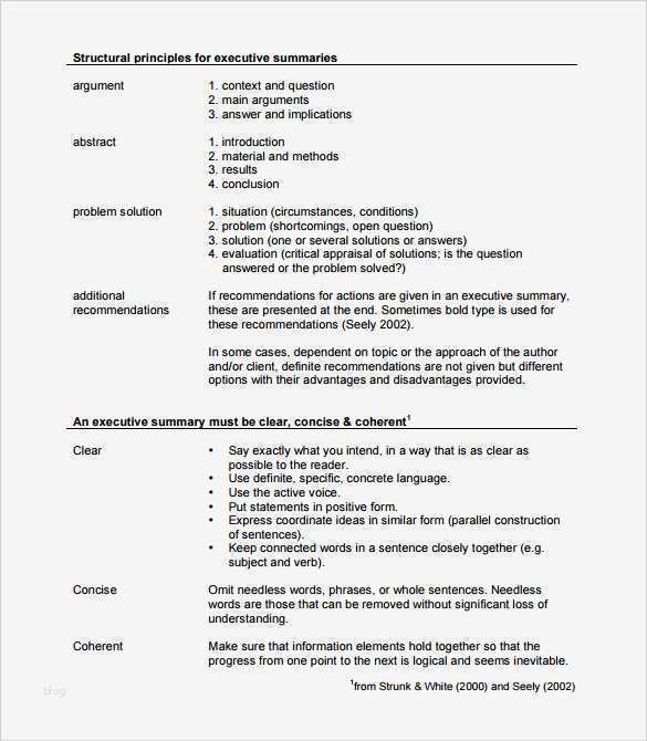 Management Summary Vorlage Word Einzigartig 31 Executive Summary Templates Free Sample Example