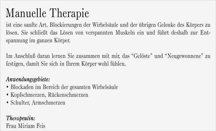 Manuelle therapie Befund Vorlage Beste Manuelle therapie