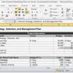 Marketingplan Vorlage Excel Cool Free Channel Marketing Plan Template for Excel