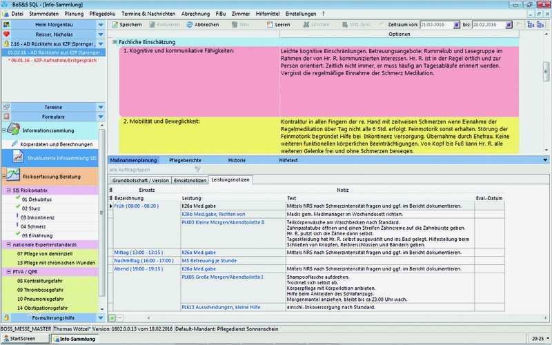 Maßnahmenplan Vorlage Pflege Gut Pflegeplan & Dokumentation Stationäre Pflege Bos&s software