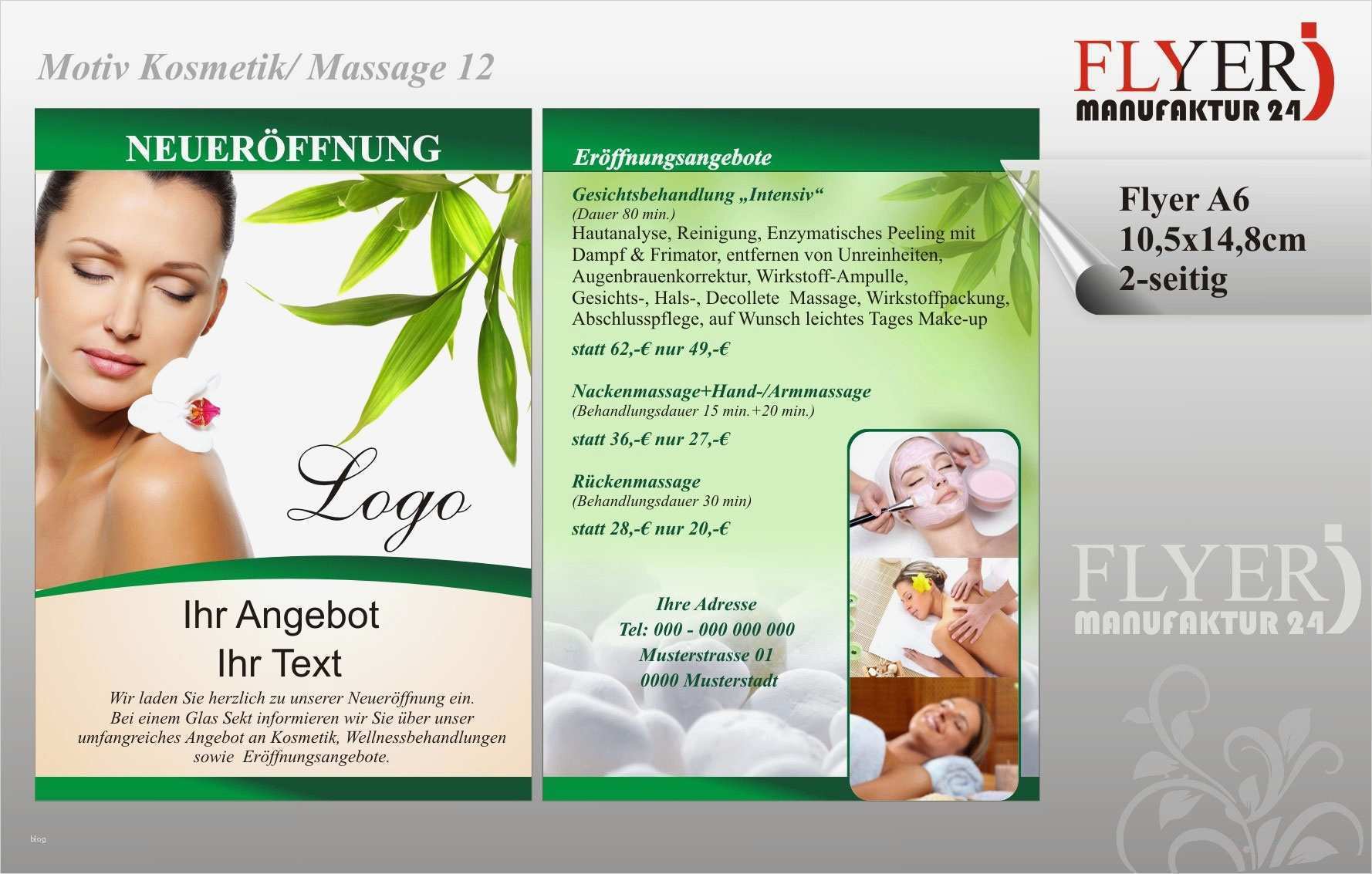 Massage Flyer Vorlagen Best Of Beauty & Massage Flyer Manufaktur24