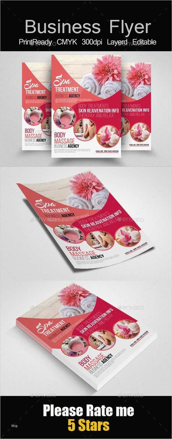 Massage Flyer Vorlagen Wunderbar Beauty & Spa Flyer Templates