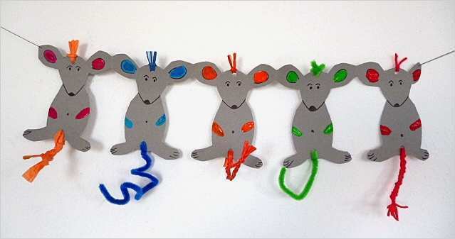 Maus Basteln Vorlage Angenehm Faschingsgirlande Mit Mäusen Fasching Basteln Meine