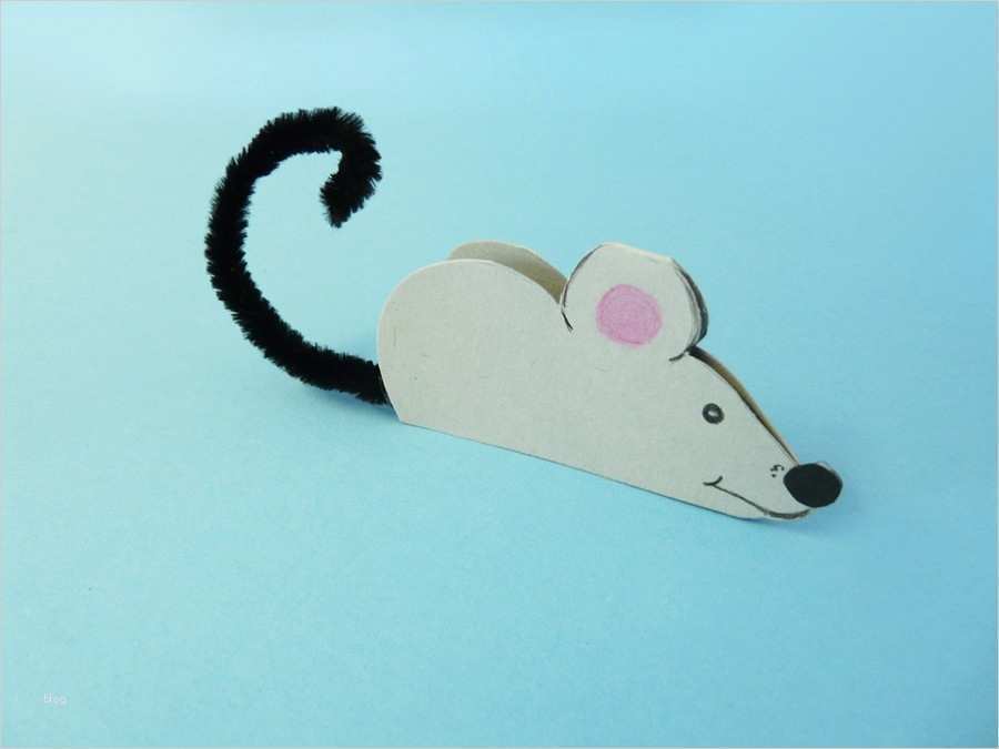 Maus Basteln Vorlage Großartig Eine Lustige Maus Basteln Aus Papier