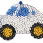 Maxi Bügelperlen Vorlagen Cool Hama Stiftplatte Auto Weiß