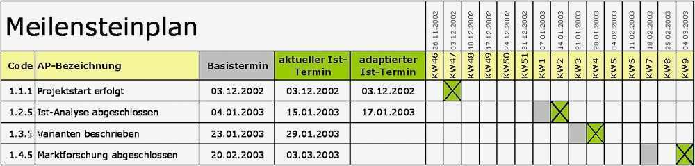 Meilensteinplan Vorlage Inspiration Meilensteinplan