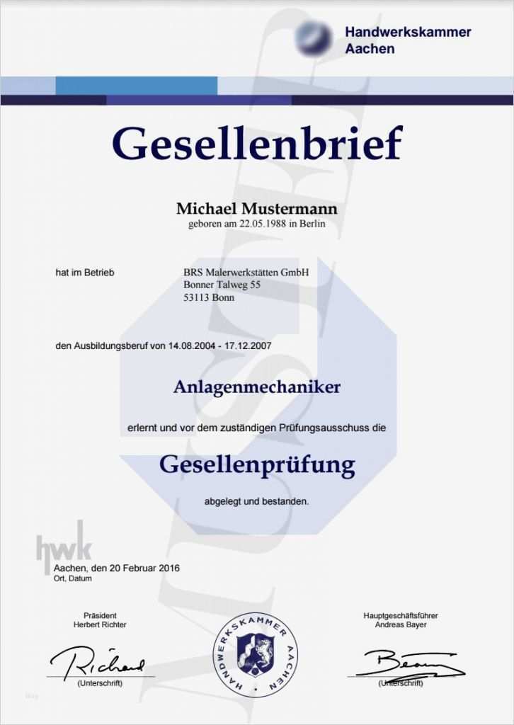 Meisterbrief Vorlage Download Einzigartig Hwk Gesellenbriefe Kaufen 14 80 € Gesellenprüfung