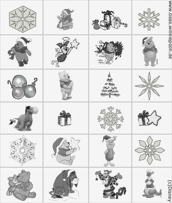 Memory Selber Machen Vorlage Erstaunlich Weihnachtsbasteln Adventskalender Beas Winnie Pooh