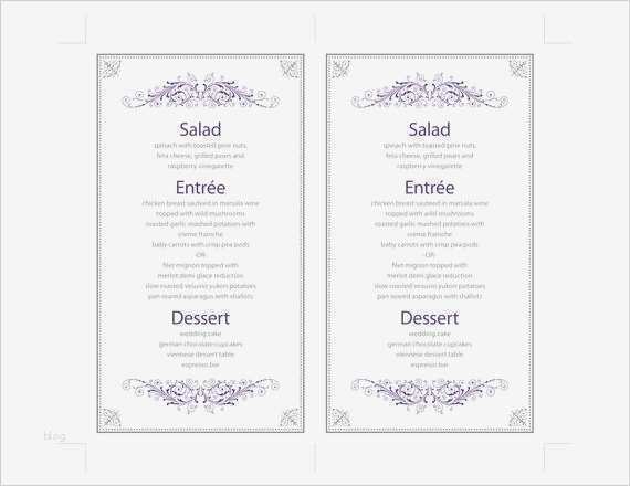 Menü Vorlage Cool Hochzeit Menü Karte Vorlage Vintage Filigree Von
