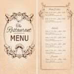 Menü Vorlage Einzigartig Retro Vintage Restaurant Menü Vorlage Mit Rahmen Und