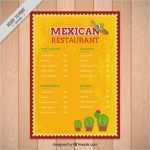 Menü Vorlage Erstaunlich Gelb Mexikanische Menü Vorlage Mit Kaktus