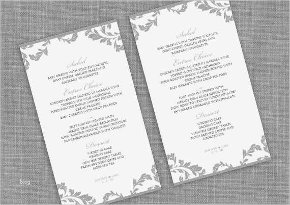 Menü Vorlage Erstaunlich Hochzeit Menü Karte Vorlage Download sofort Von Karmakweddings