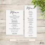 Menü Vorlage Neu Hochzeit Menü Vorlage Menü Druckvorlage Süße Bombe Empfang